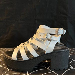 White Platform Sandals - Size 6.5
